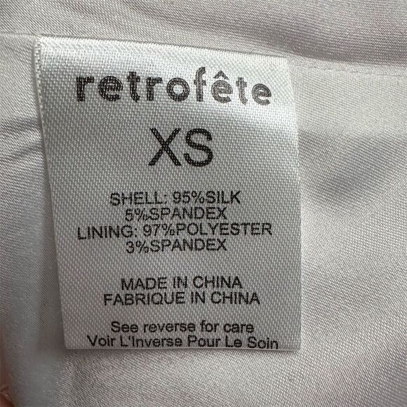 NWT Retrofete Ariella Silk Mini Dress XS Pink‎ Marble Party Cocktail - Picture 9 of 10